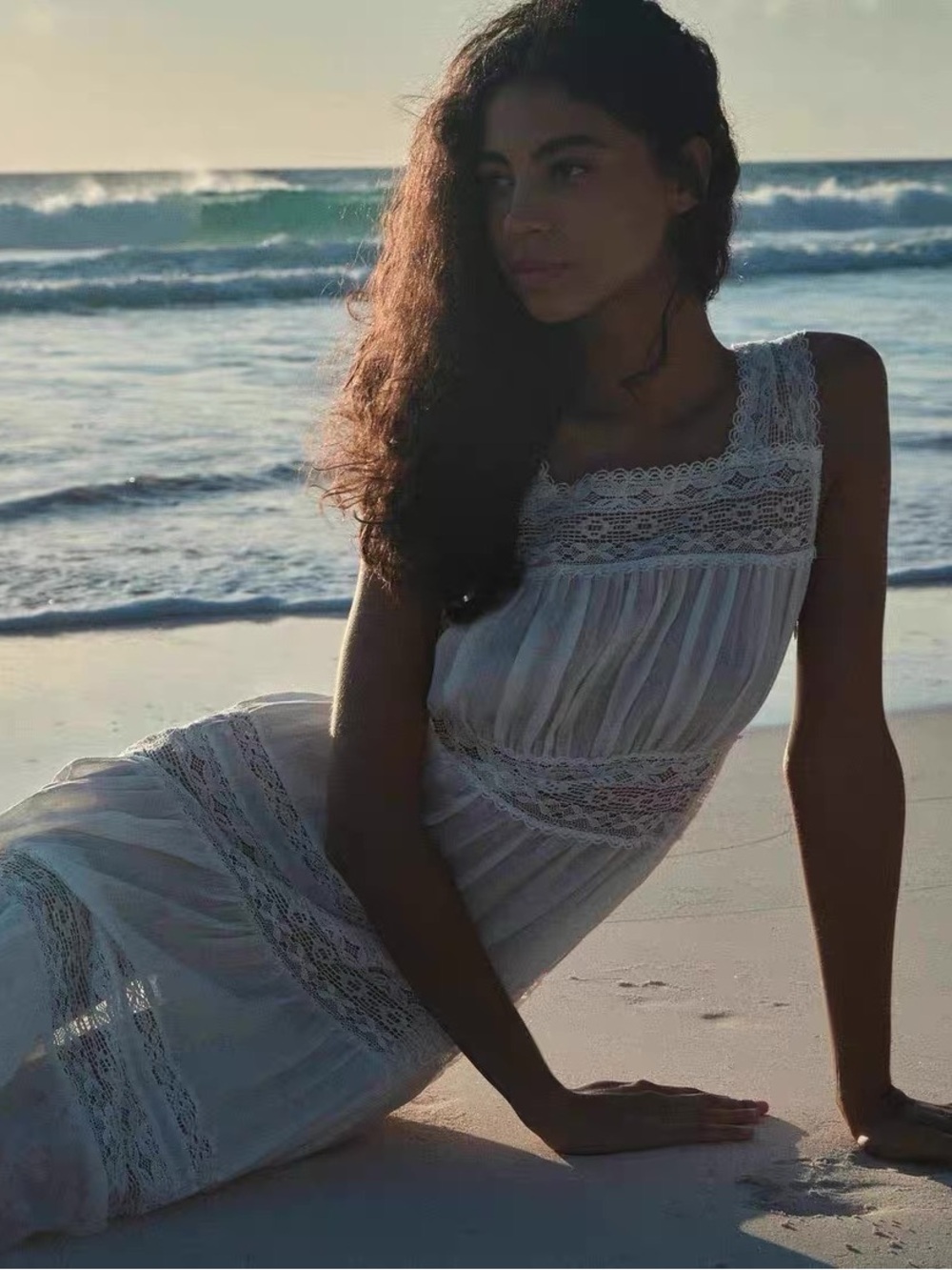 DÔEN Simona Lace Panel Maxi Dress - Picture 3 of 10